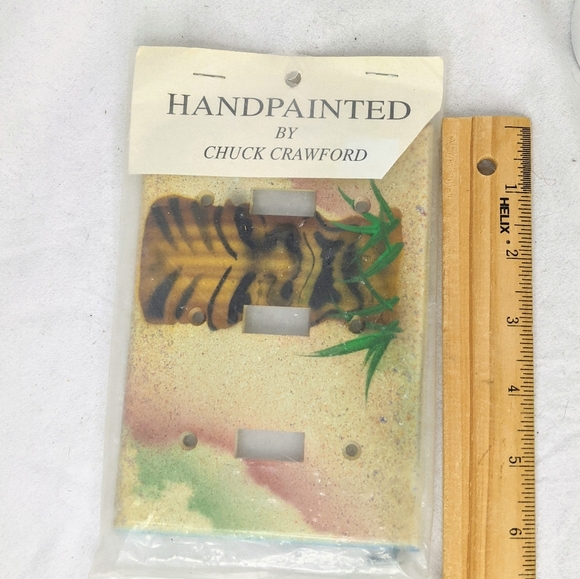 Tropical Tiki Triple Light Switch Plate Vintage - Picture 7 of 8